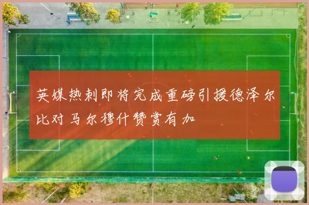 英媒热刺即将完成重磅引援德泽尔比对马尔穆什赞赏有加